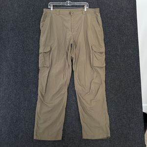LL Bean Cargo Pants Men's XL Tall Khaki Nylon Hiking Outdoor Quick Dry Travel